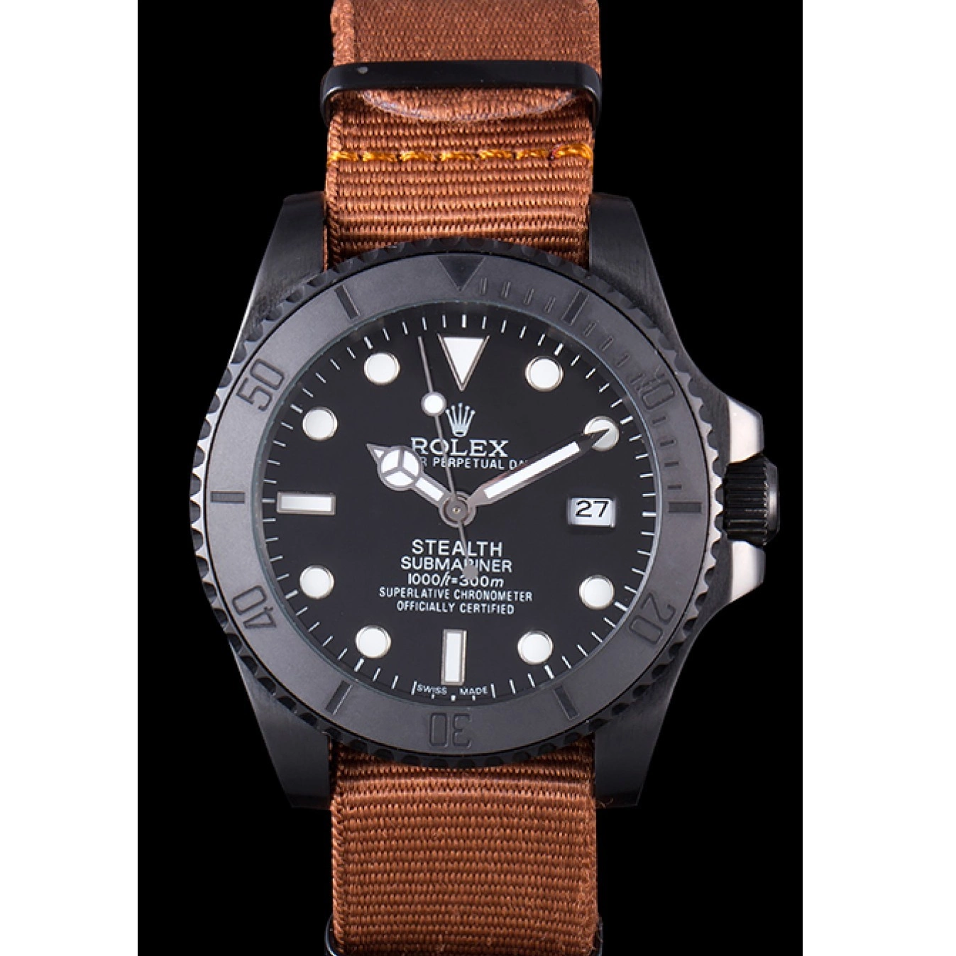 Rolex aaa copy rl426 Brown Fabric MK 621388 STEALTH Rolex IV Submariner Band 0710